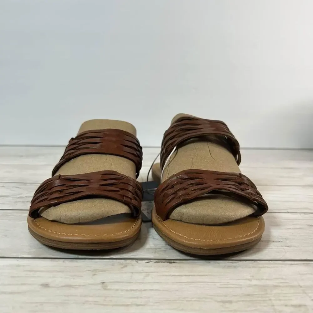Universal Thread Addie Two Band Sandal, Women’s 6, Slides Slip On Strappy Shoes